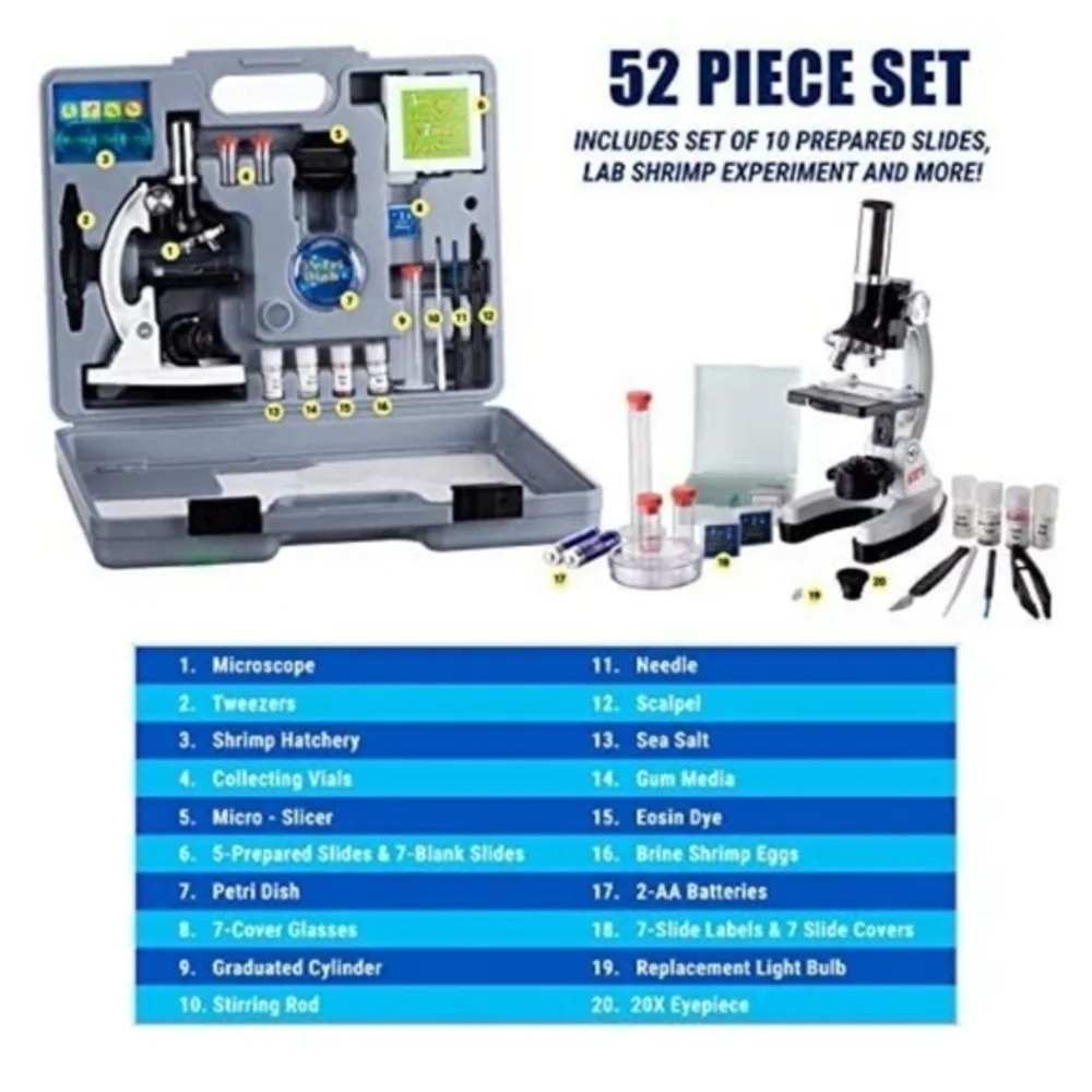 NIB AmScope Kids 52 Piece‎ Microscope Set- Never Opened STEM Kit